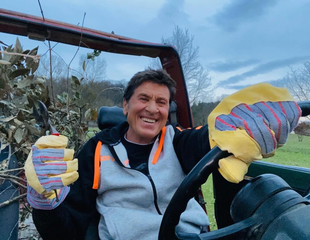 Gianni Morandi si ustiona bruciando sterpaglie
