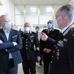 Bonaccini in visita al comando carabinieri