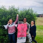 Anche Alberto Tomba festeggia la vittoria di Fortunato