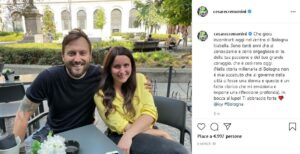 Cesare Cremonini su Instagram con Isabella Conti