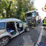Scontro tra autocisterna e auto fra Altedo e Malalbergo