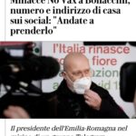 Ancora minacce dei No Vax al Presidente Bonaccini