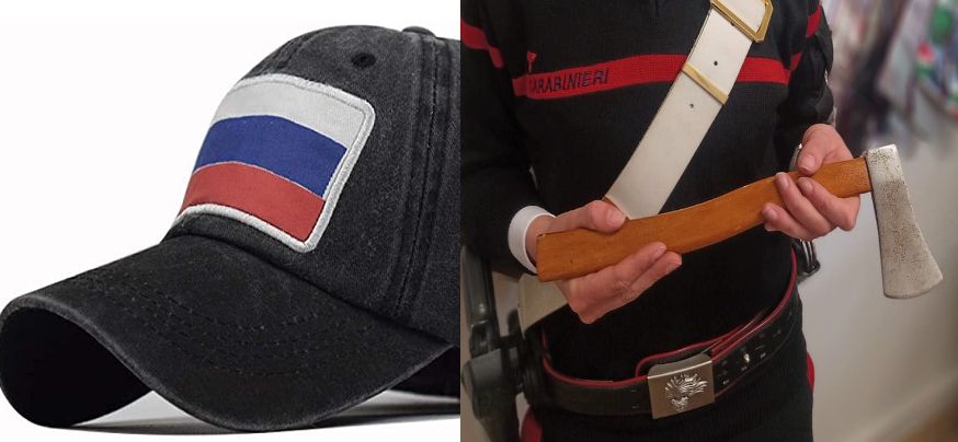 Cappellino con bandiera della Russia scatena aggressione con un’ascia
