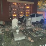 Incidente a Crevalcore: l’auto finisce nel cimitero, due feriti