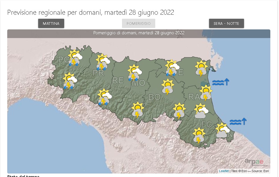Temporali domani in tutta l’Emilia-Romagna