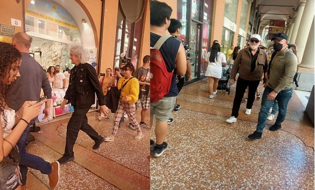 I Queen a Bologna: May e Taylor in via Indipendenza