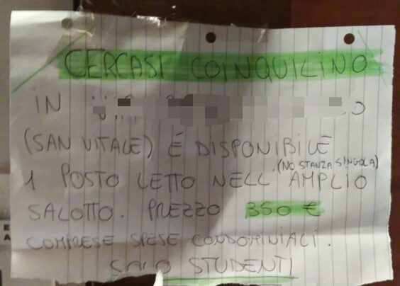 Caro-affitti: a Bologna in locazione anche il salotto (e divano) a 350 euro al mese