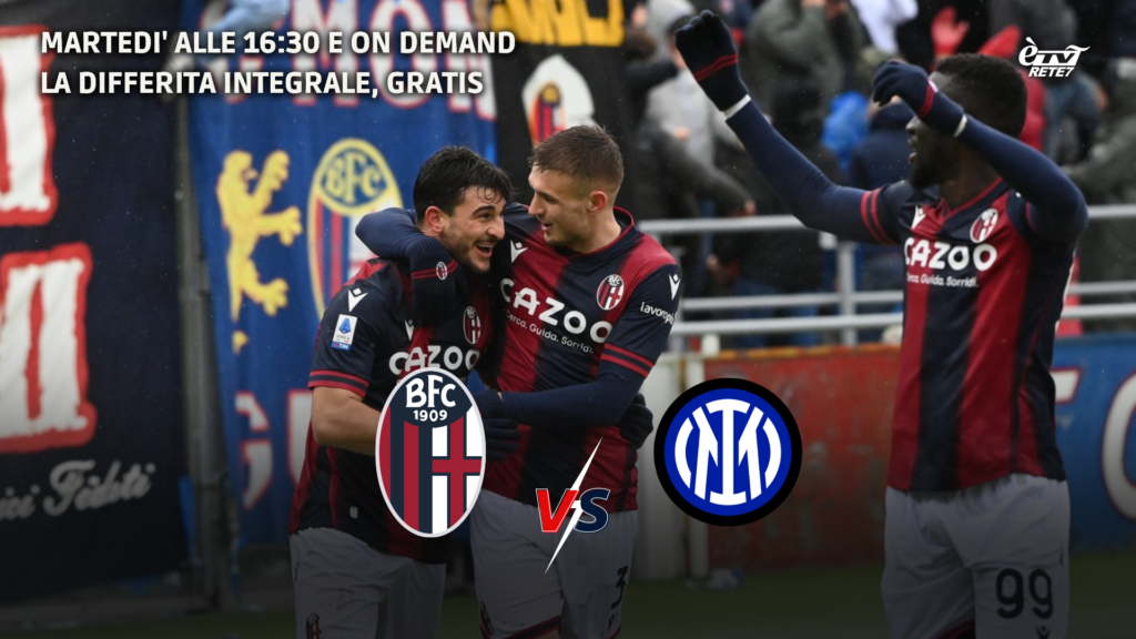 La replica di Bologna-Inter martedì 28 alle 16:30 su ÈTV (Canale 10 DTT e On Demand)
