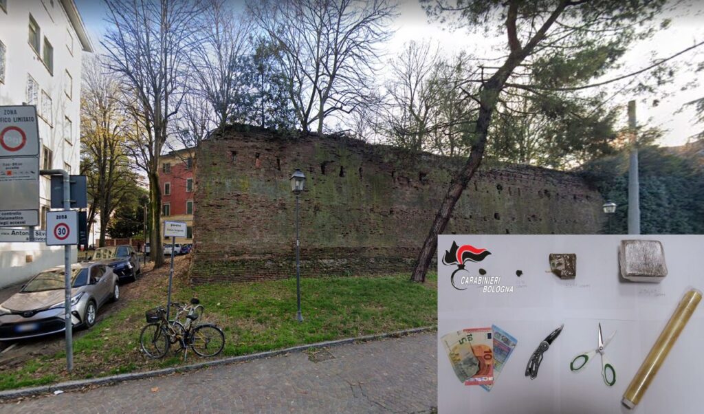 ‘Bottega’ dello spaccio in un giardino sui viali