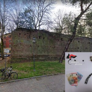 ‘Bottega’ dello spaccio in un giardino sui viali