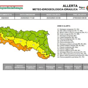 Allerta meteo per vento forte sull’appennino emiliano