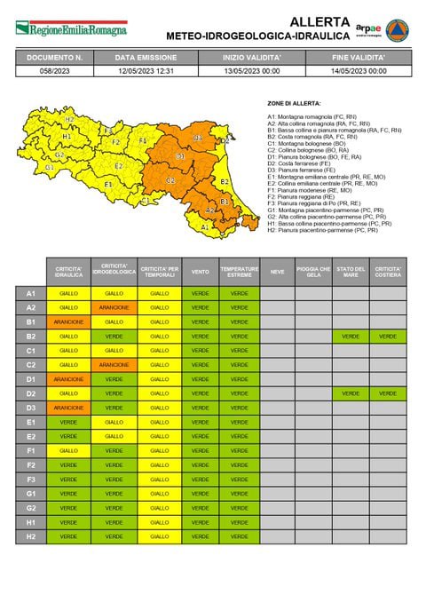 Prosegue allerta frane e allagamenti fino a sabato 13