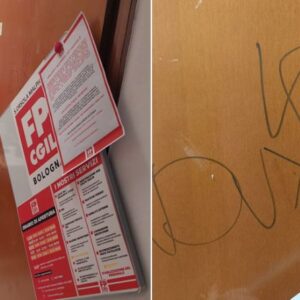 Vandalizzata con scritte fasciste una saletta Cgil a Bologna