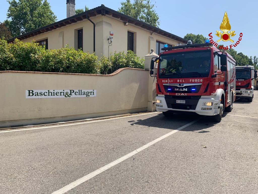 Incendio alla Baschieri e Pellagri di Castenaso