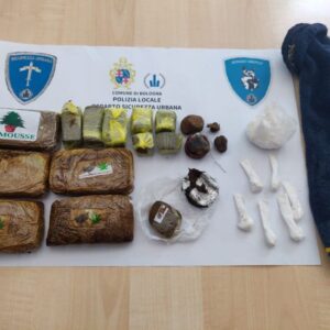 Il fiuto di Ares scova 700 gr di droga