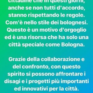 Bologna 30: dopo il via alle sanzioni il sindaco Lepore ringrazia i Bolognesi perché rispettano le regole