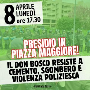 Parco don Bosco, il presidio si sposta in Piazza Maggiore