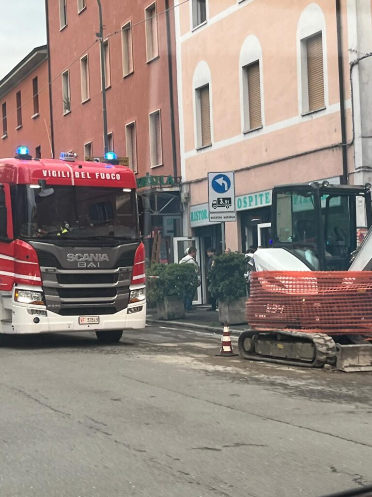 Fiamme dalla friggitrice, pizzeria a fuoco