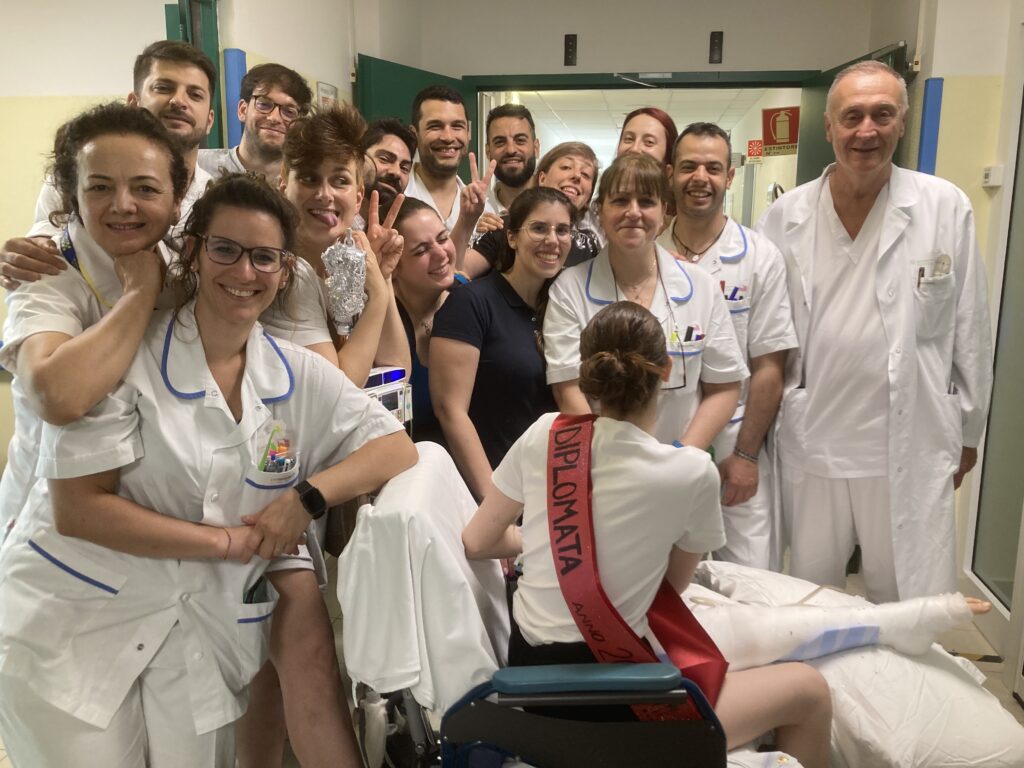 Per Giulia l’esame di maturità è all’ospedale Rizzoli di Bologna