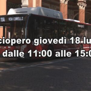 Scioperò dei bus a Bologna giovedì 18 luglio dalle 11 alle 15