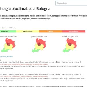 A Bologna ondata di calore almeno fino a venerdì