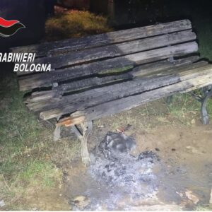 Baby gang brucia una panchina nel parco, identificati e denunciati