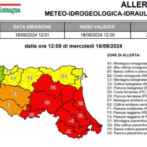 Allerta rossa per piogge torrenziali