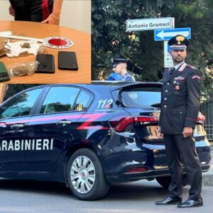 Spaccio in via Gramsci, tre arresti dei carabinieri