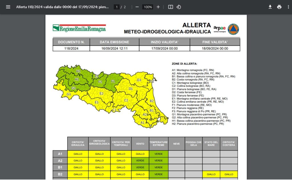 Meteo: da martedì allerta per piogge abbondanti