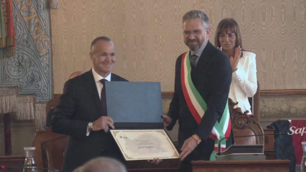 Joey Saputo è cittadino bolognese: “Il nostro dovere è custodire la vostra passione”