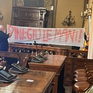 Blitz ambientalista salva-pini: Consiglio sospeso