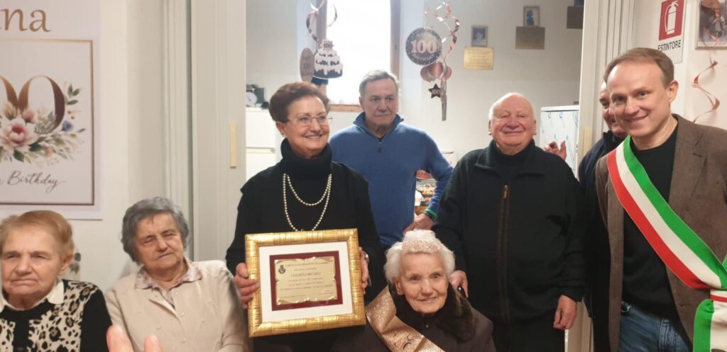 A Montefredente la festa dei 100 anni di Cesarina Micheli