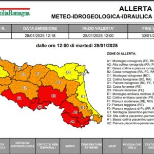Meteo: allerta rossa per vento forte