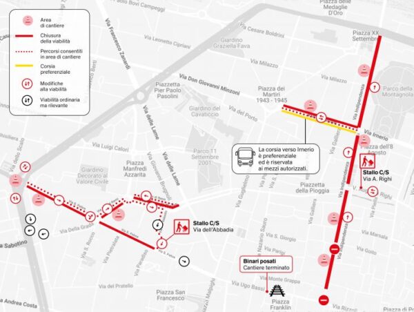 Nei prossimi giorni si muovono i cantieri del TRAM. Ecco cosa c’è da sapere