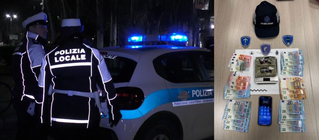 Piazza dell’Unità: Polizia Locale blocca pusher con due etti e mezzo di hascisc