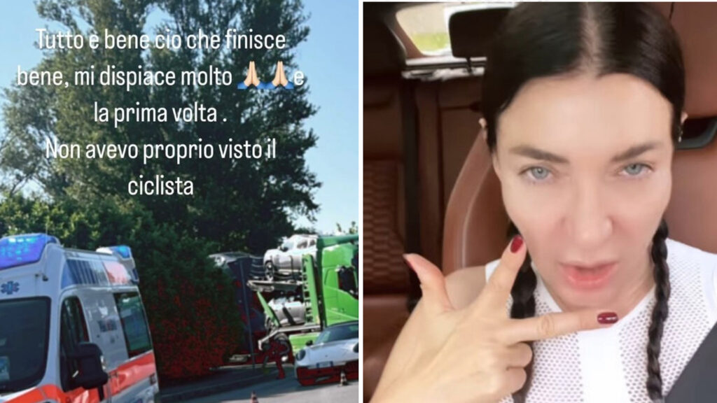 Elisabetta Franchi investe un ciclista e lo racconta su Instagram