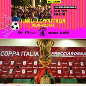 Due maxischermi per la finale di Coppa Italia Milan-Bologna