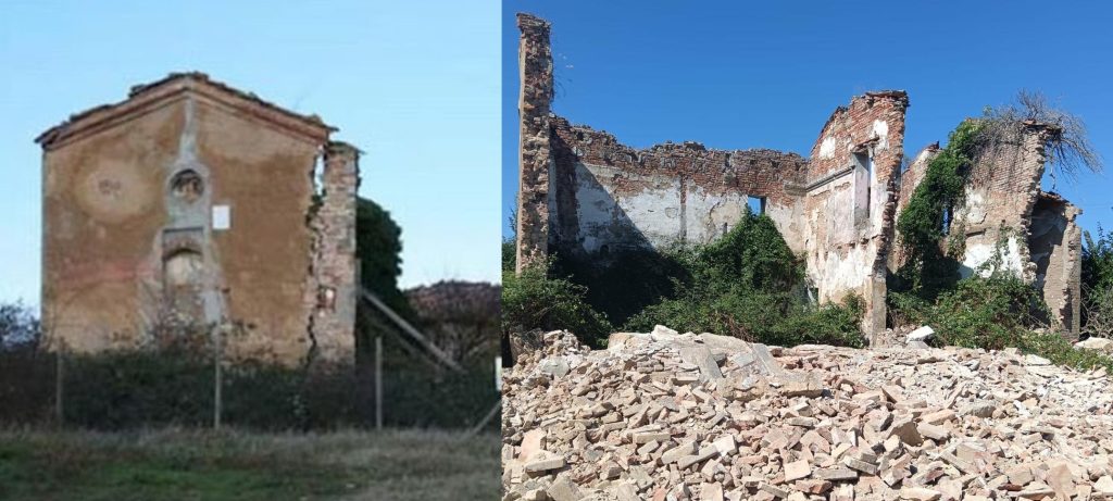 Crollata parte di una Pieve del XII secolo a Ozzano Emilia