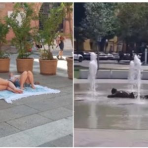 Stabilimenti balneari sotto il Comune e cascate d’acqua ardite dove non batte il sole