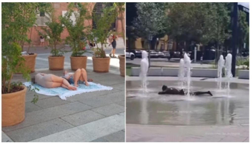 Stabilimenti balneari sotto il Comune e cascate d’acqua ardite dove non batte il sole