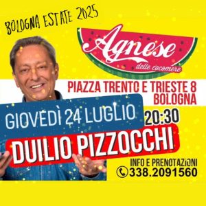 All’Agnese delle Cocomere arriva Duilio Pizzocchi
