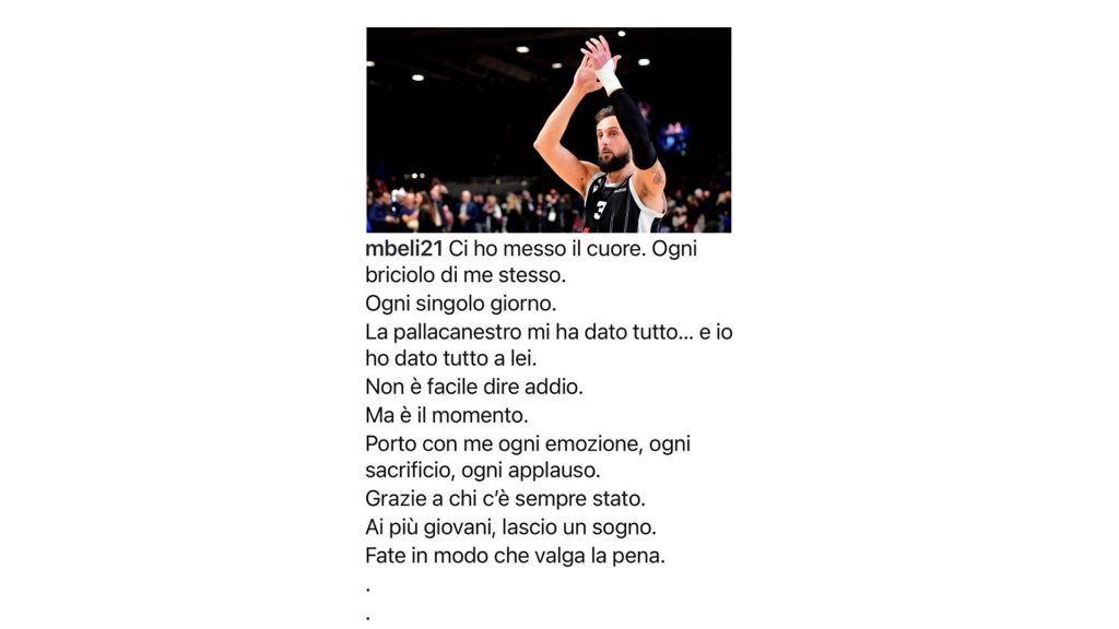 Marco Belinelli si ritira: “E’ stato un viaggio bellissimo”