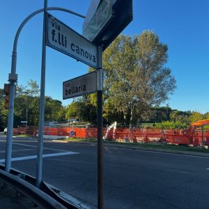 Ospedale Bellaria: avanzano i lavori per la nuova rotatoria