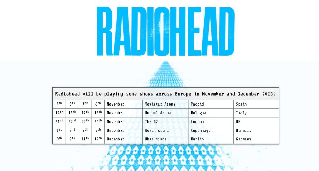 I Radiohead tornano in tour, 4 date a Bologna a novembre