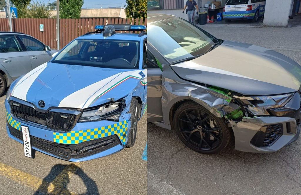 Ladri in fuga speronano la polizia e imboccano la A14 contromano