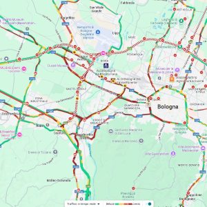 La situazione della viabilità a Bologna: tutto rosso!