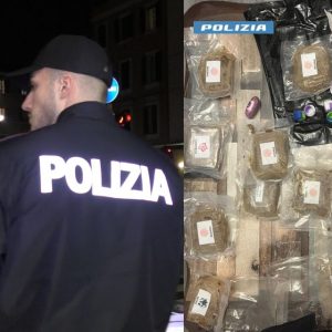 Più di mezzo kg di hascisc nell’alloggio Acer, due spacciatori arrestati dalla Polizia