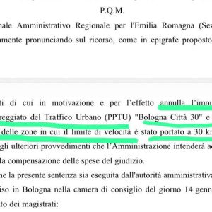 Il Tar cancella “Bologna città 30”