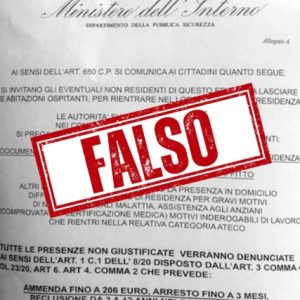 Falsi volantini del Ministero dell’Interno affissi alle abitazioni