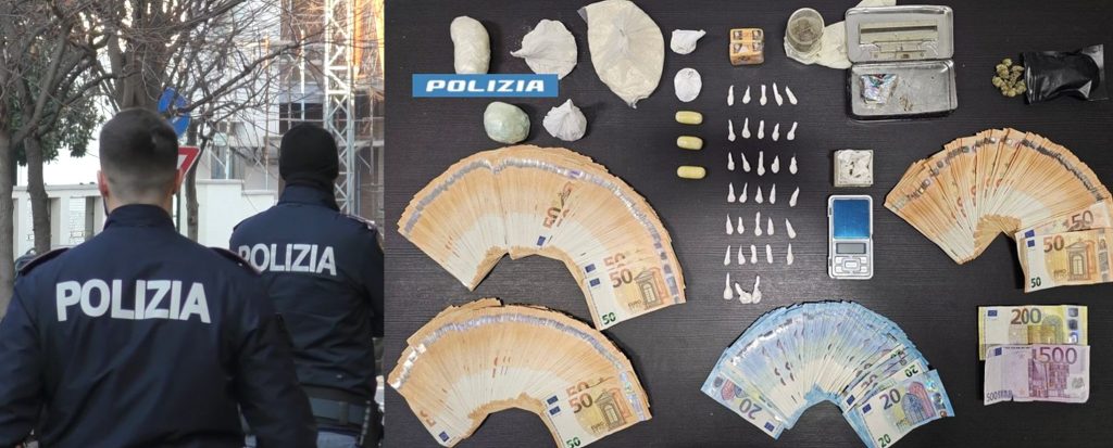 Blitz della polizia in zona Murri, tre arresti e mezzo kg di droga sequestrato